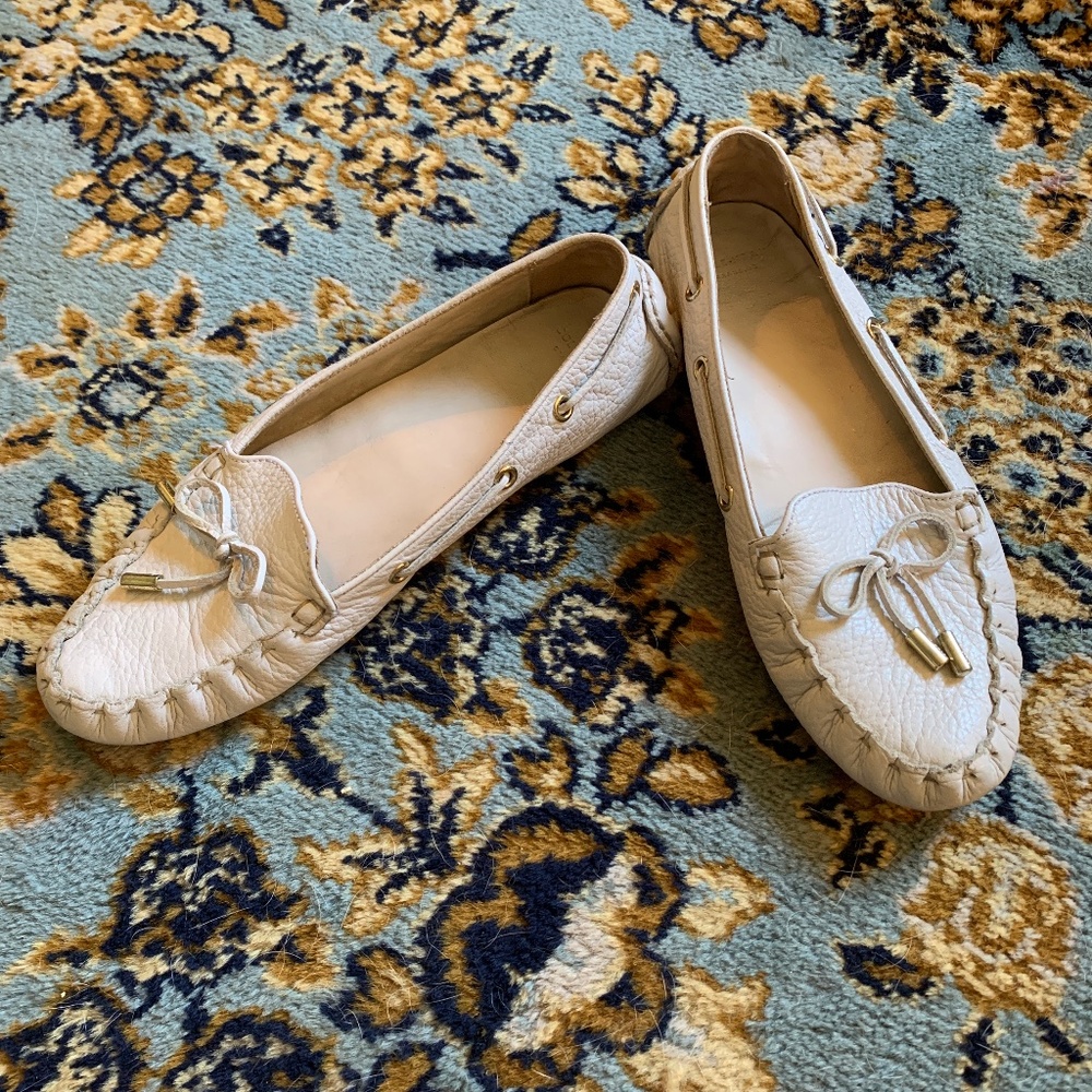 Cole Haan driving mocs 9 winter white